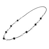 Colier lung 100 cm cu perle naturale, onix și spinel DiAmanti 204-104-G